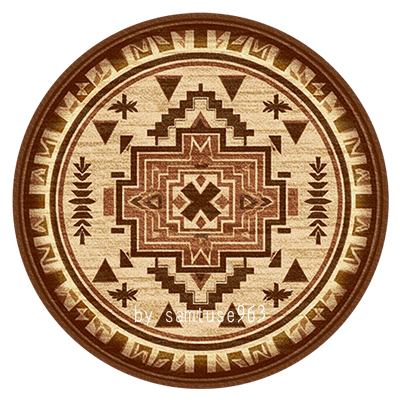 Folk Pattern Round Dance Rug #2 Samtuse963 logo