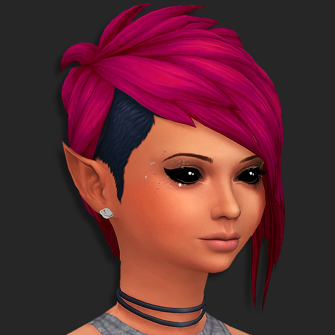 Vampire Slashed Hair Recolor The Sims 4 Create A Sim