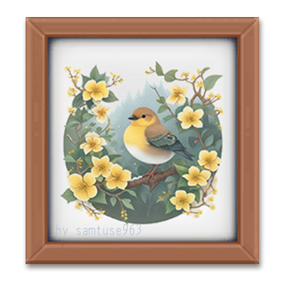 Bird Square Color Sketch #1 Samtuse963 logo