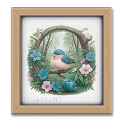 Bird Square Color Sketch #2 Samtuse963 logo