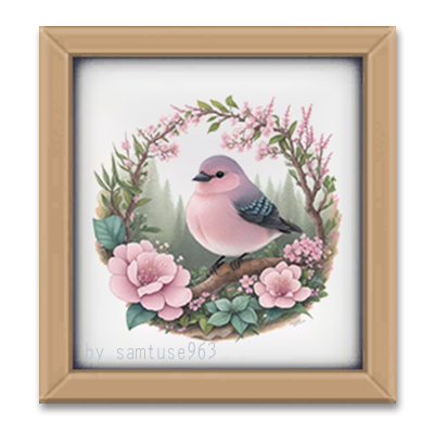 Bird Square Color Sketch #3 Samtuse963 logo