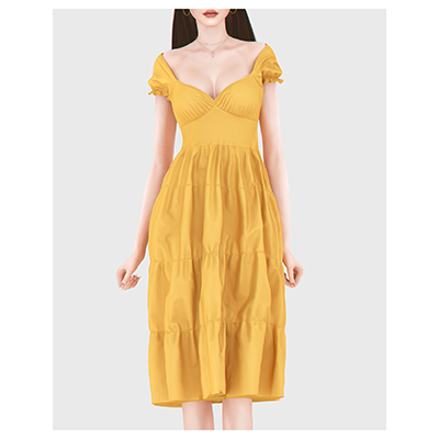 Valencia Mid Dress - The Sims 4 Create a Sim - CurseForge