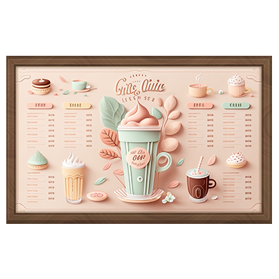 Elegant Cafe Shop Menu Board #6 Samtuse963 logo