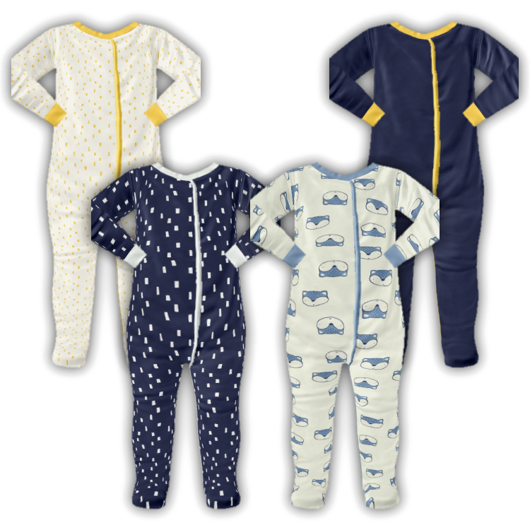 Infant Blue Fox Footie Pajamas logo