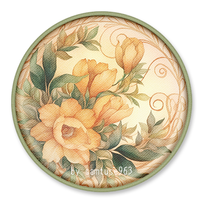 Watercolor Round Dance Rug #11 Samtuse963 logo