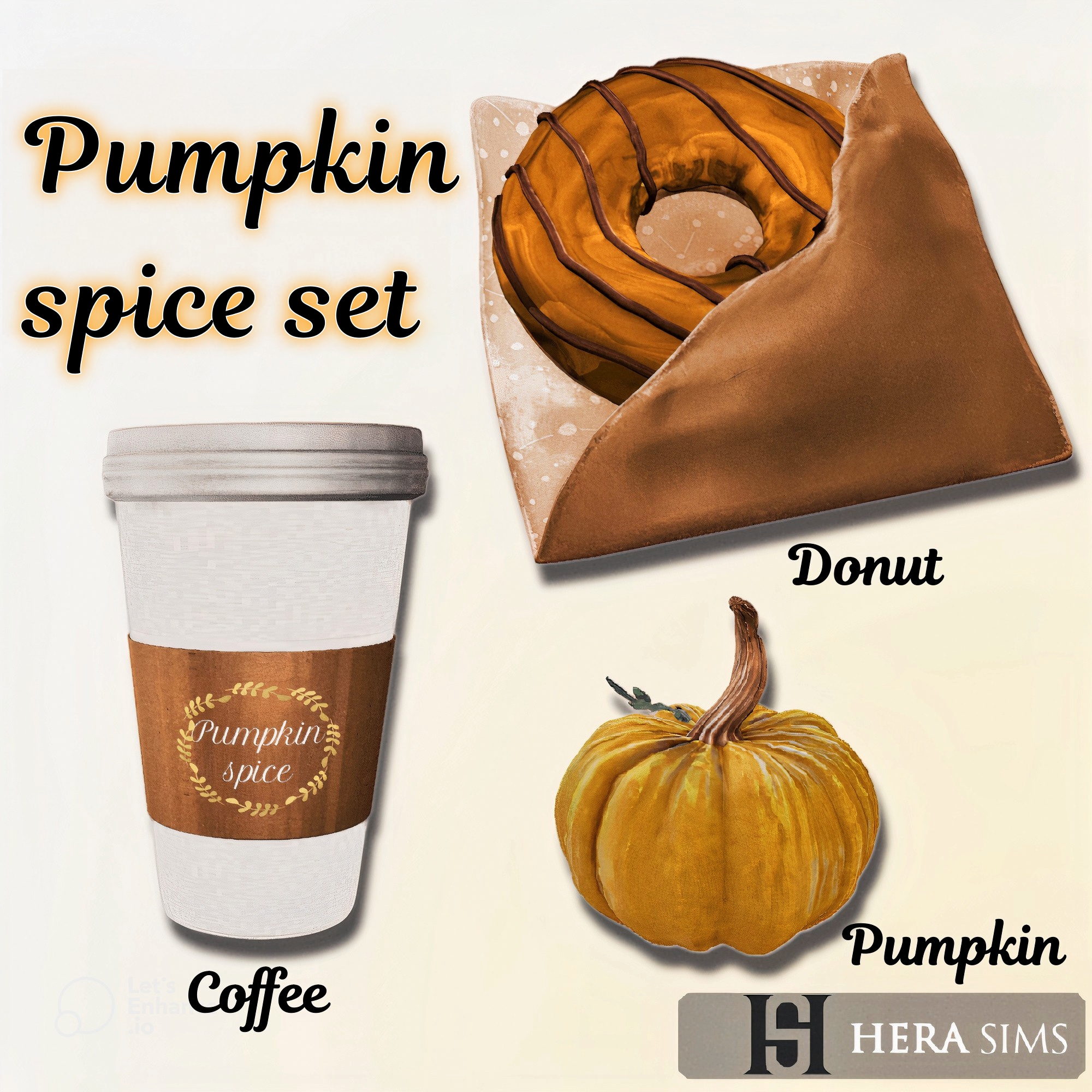 Pumpkin spice set The Sims 4 Build / Buy