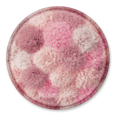 Pastel Fluffy Round Dance Rug #1 Samtuse963 logo