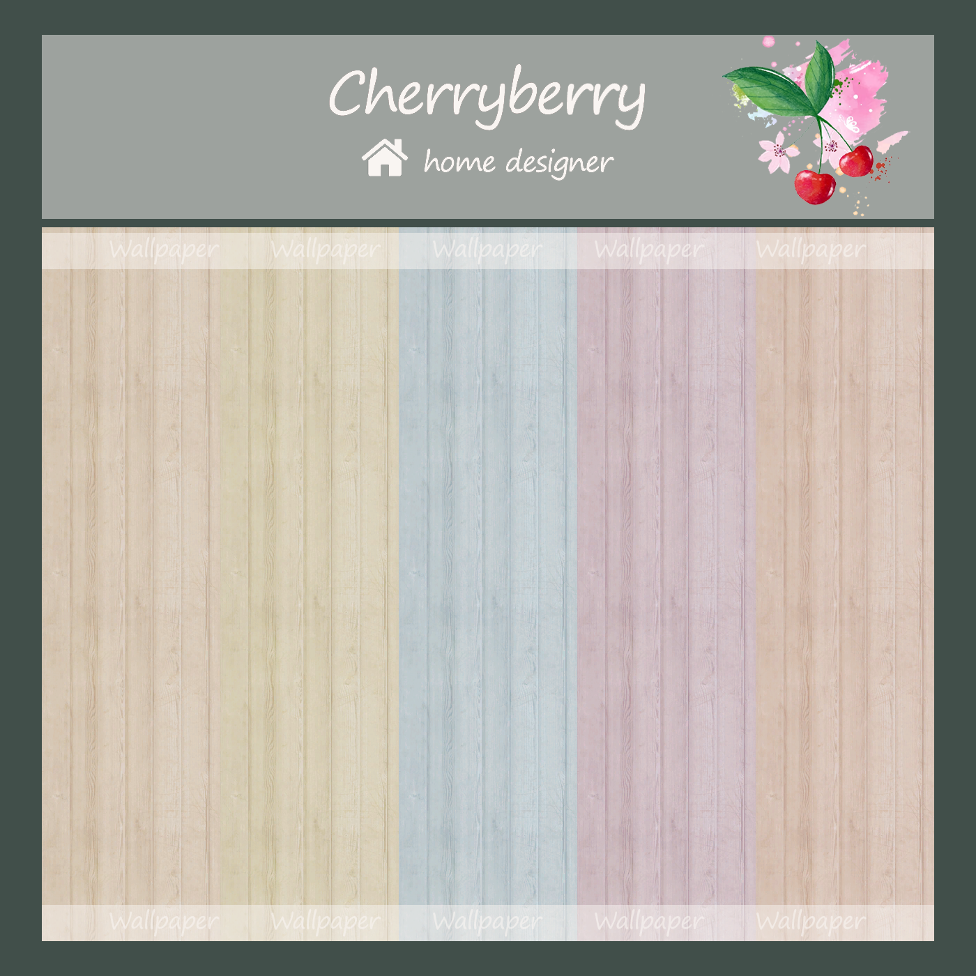 stylish wooden panels in pastel colors logo