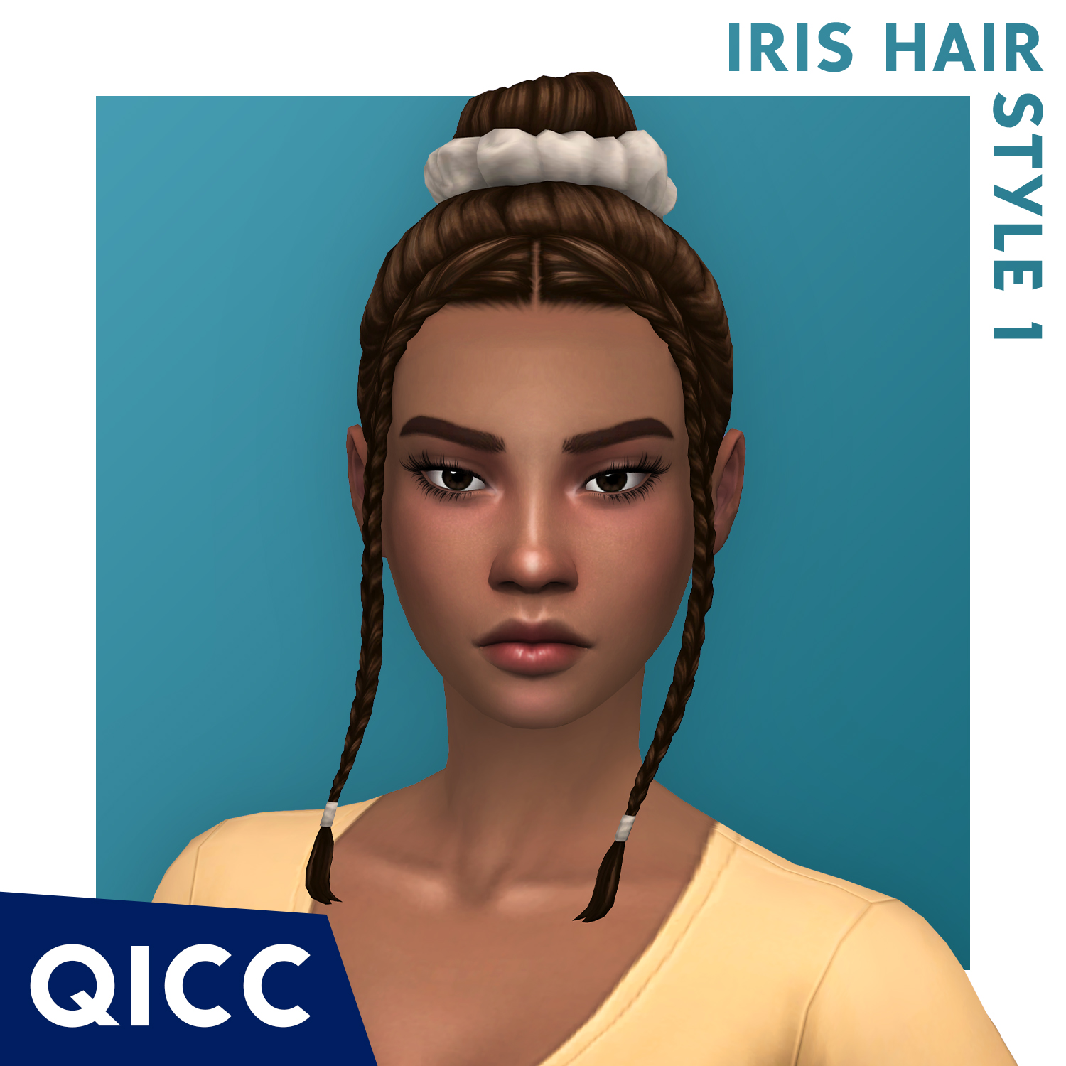 Download QICC - Iris Hair Style 1 - The Sims 4 Mods - CurseForge