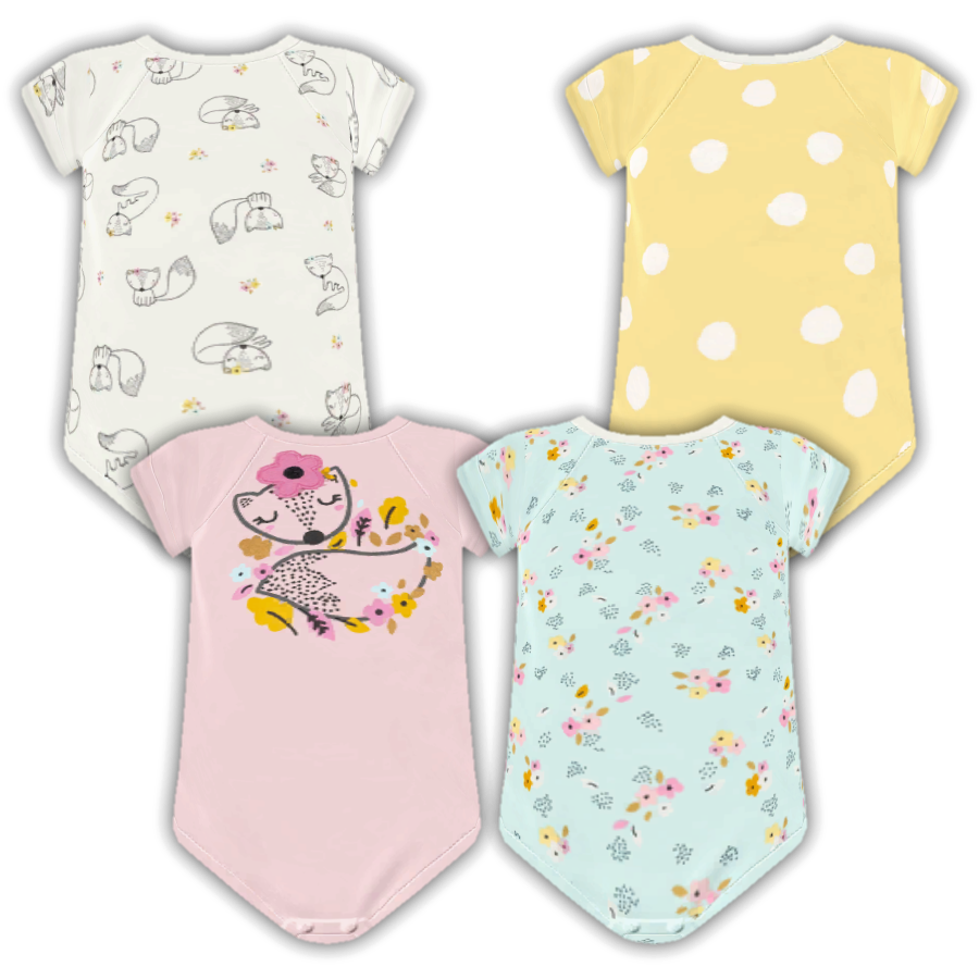 Infant Pink Fox Onesie logo