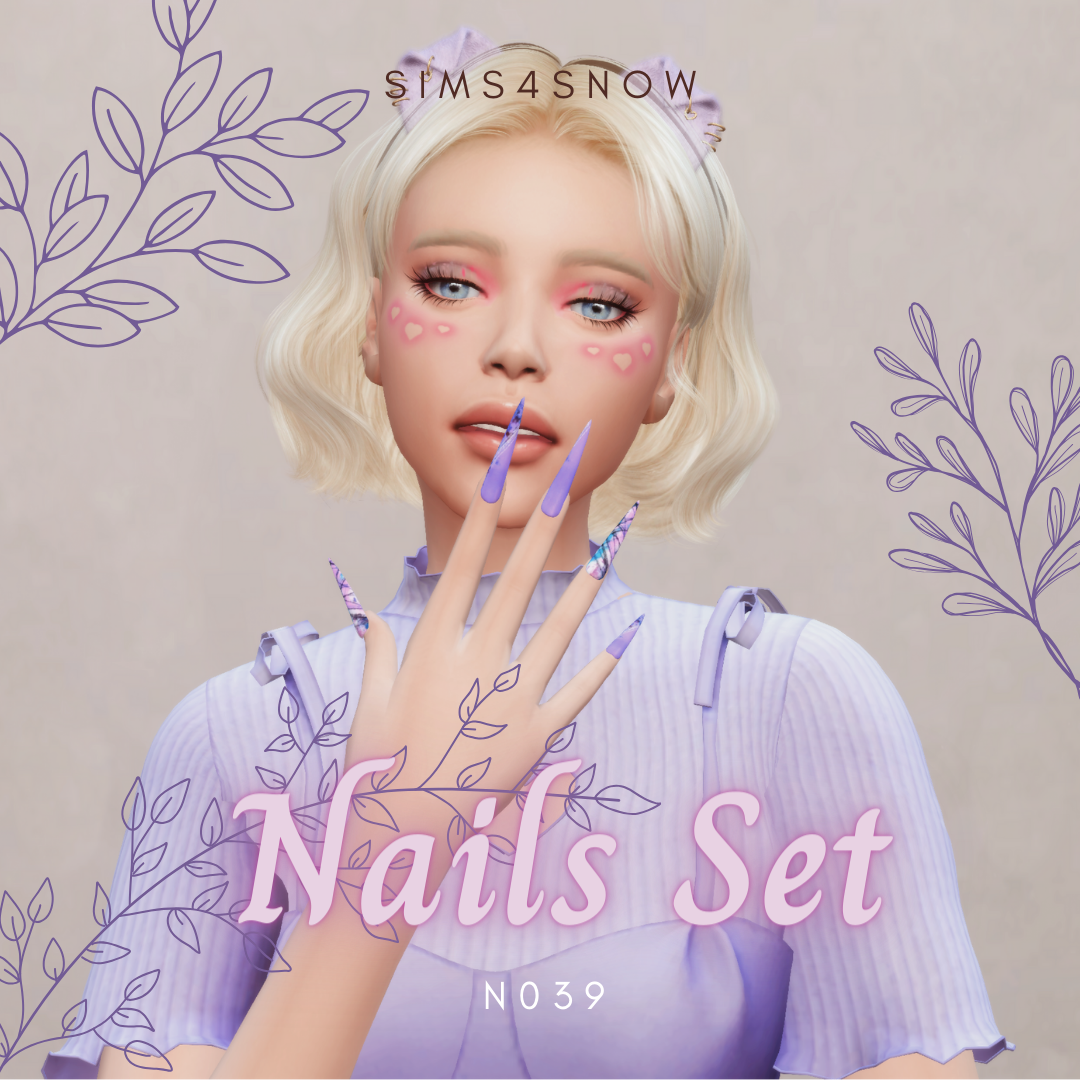 Nails Set N039 The Sims 4 Create a Sim