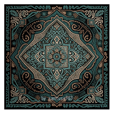 HQ Classical Ornate Square Dance Rug #2 Samtuse963 logo