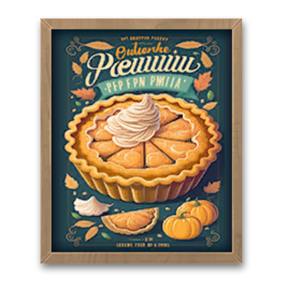 Pie Sale Poster Frame #1 Samtuse963 logo