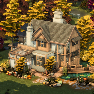 sims 4 autumn cottage