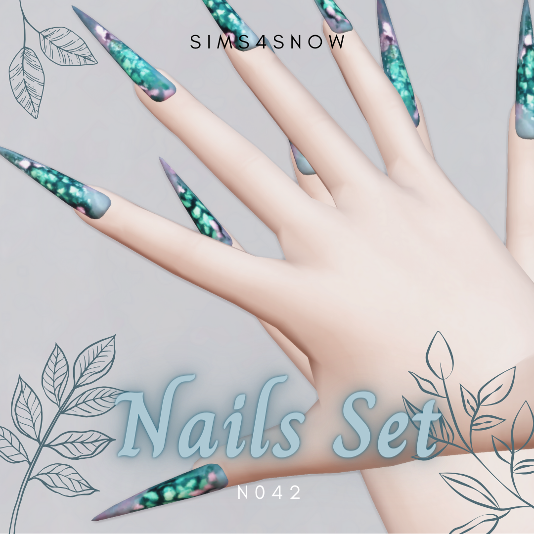 Nails Set N042 The Sims 4 Create a Sim
