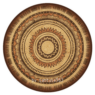 Folk Pattern Round Dance Rug #5 Samtuse963 logo