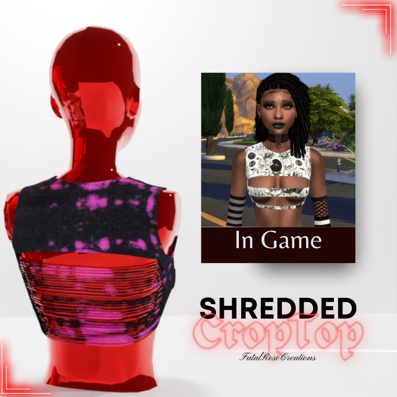 FatalRoseCreations Shredded Crop Top - The Sims 4 Create a Sim - CurseForge