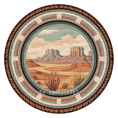 Canyon Round Dance Rug #3 Samtuse963 logo