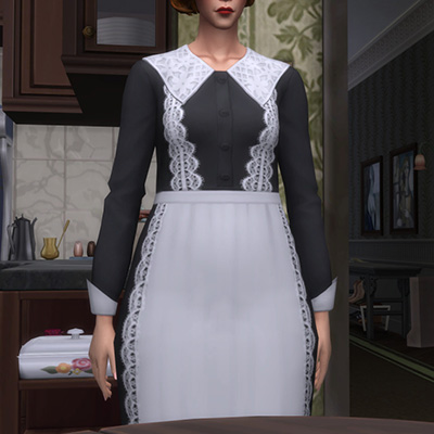 Maid uniform (1920-1930s) - The Sims 4 Create a Sim - CurseForge