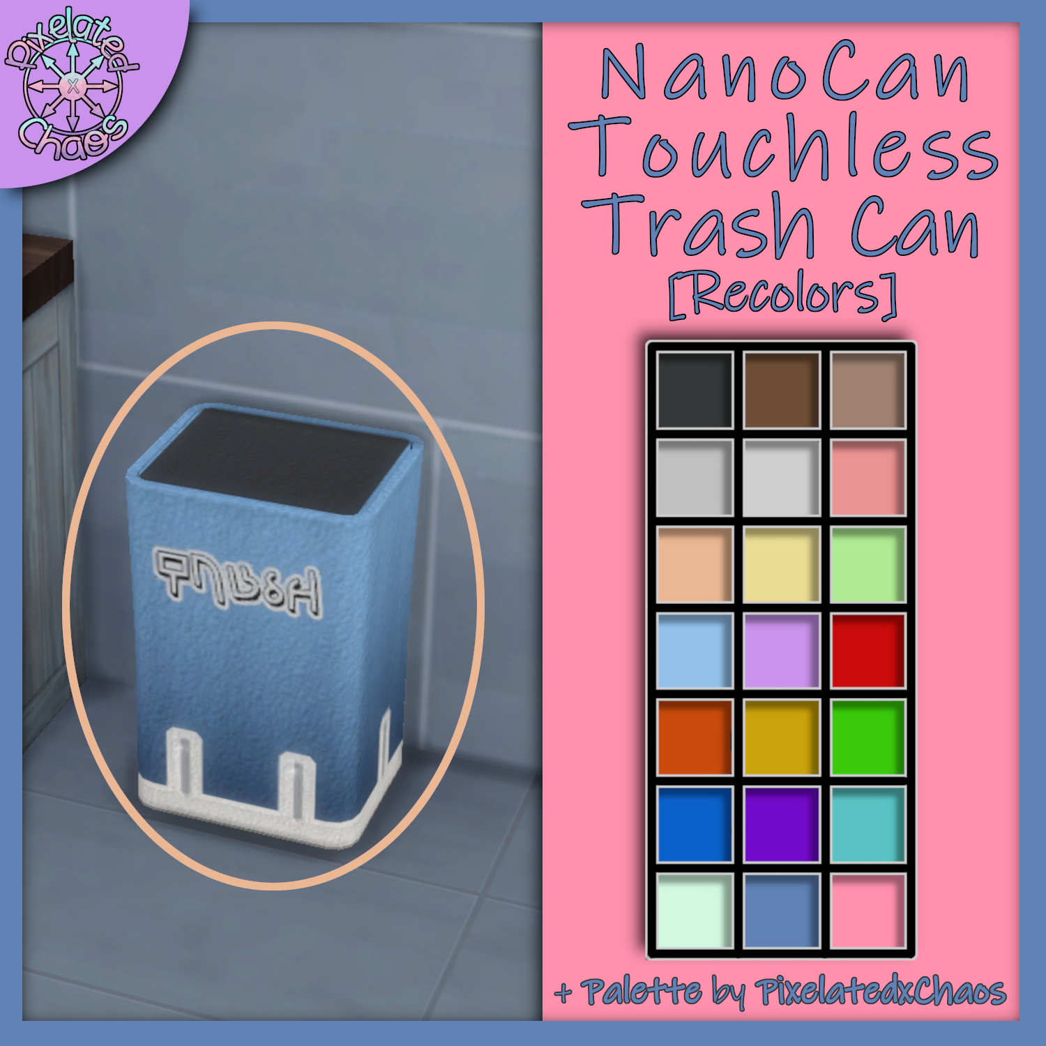 [PxC] NanoCan Touchless Trash Can [Recolors] The Sims 4 Build / Buy