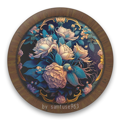 HQ Flower Painting Round Frame #1 Sellable Samtuse963 logo