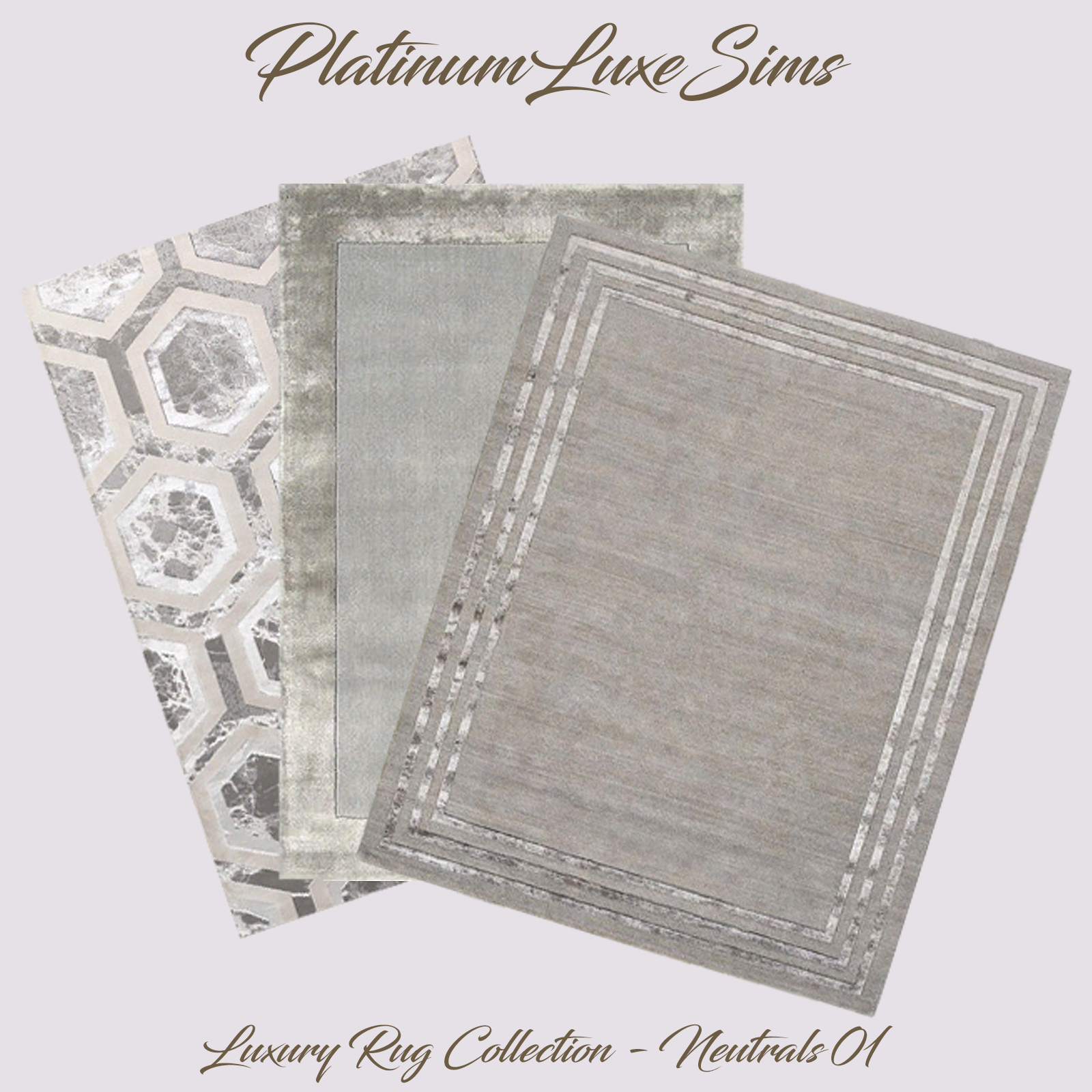 Luxury Rug Collection Neutrals 01 The Sims 4 Build / Buy
