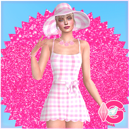 Barbie beach outfit, SET [HQ compatible] logo