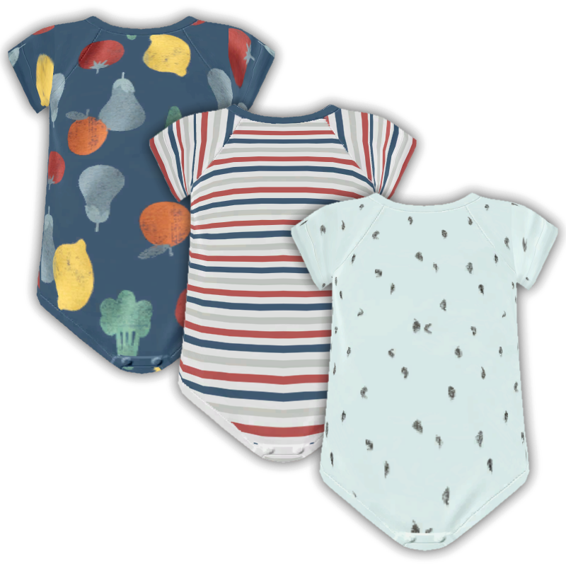 Infant Striped Veggie Onesie logo