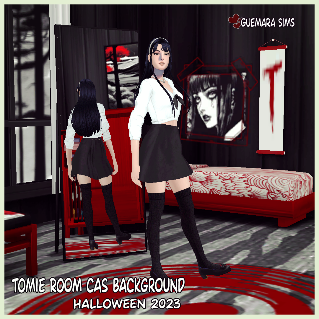 Tomie's room, CAS Background, Halloween 2023 project avatar