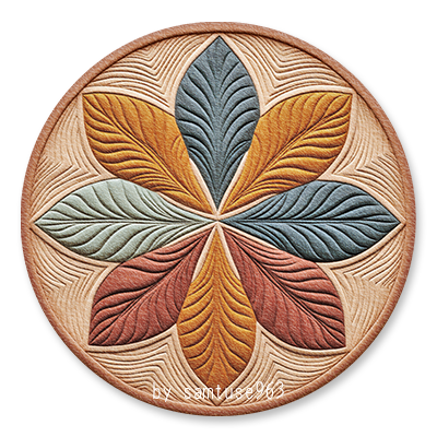 HQ Flower Woven Round Dance Rug #3 Samtuse963 logo