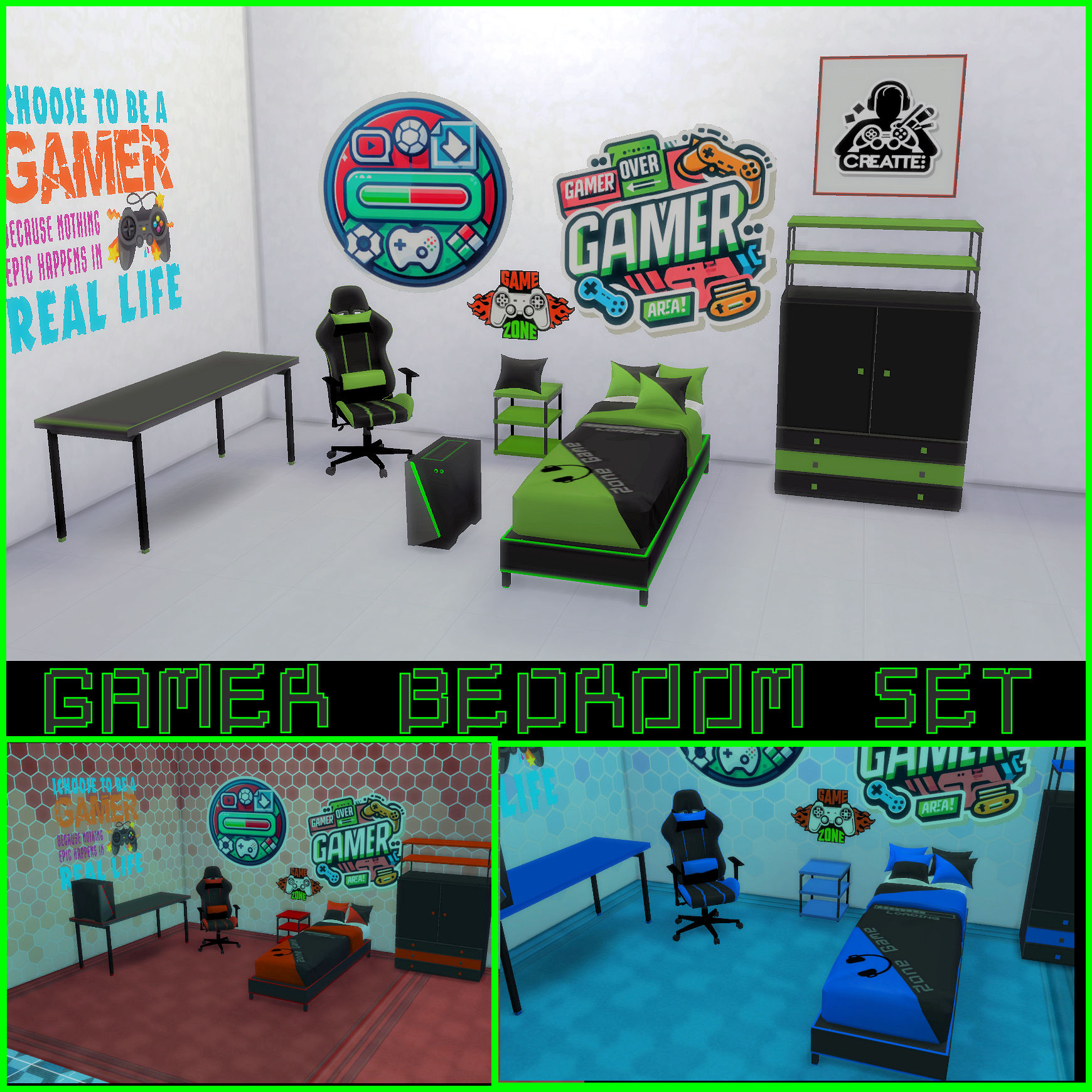 Gaming Room Set - The Sims 4 Build / Buy - CurseForge