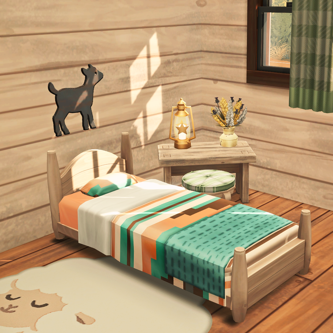 Wooden toddler bed The Sims 4 Build / Buy