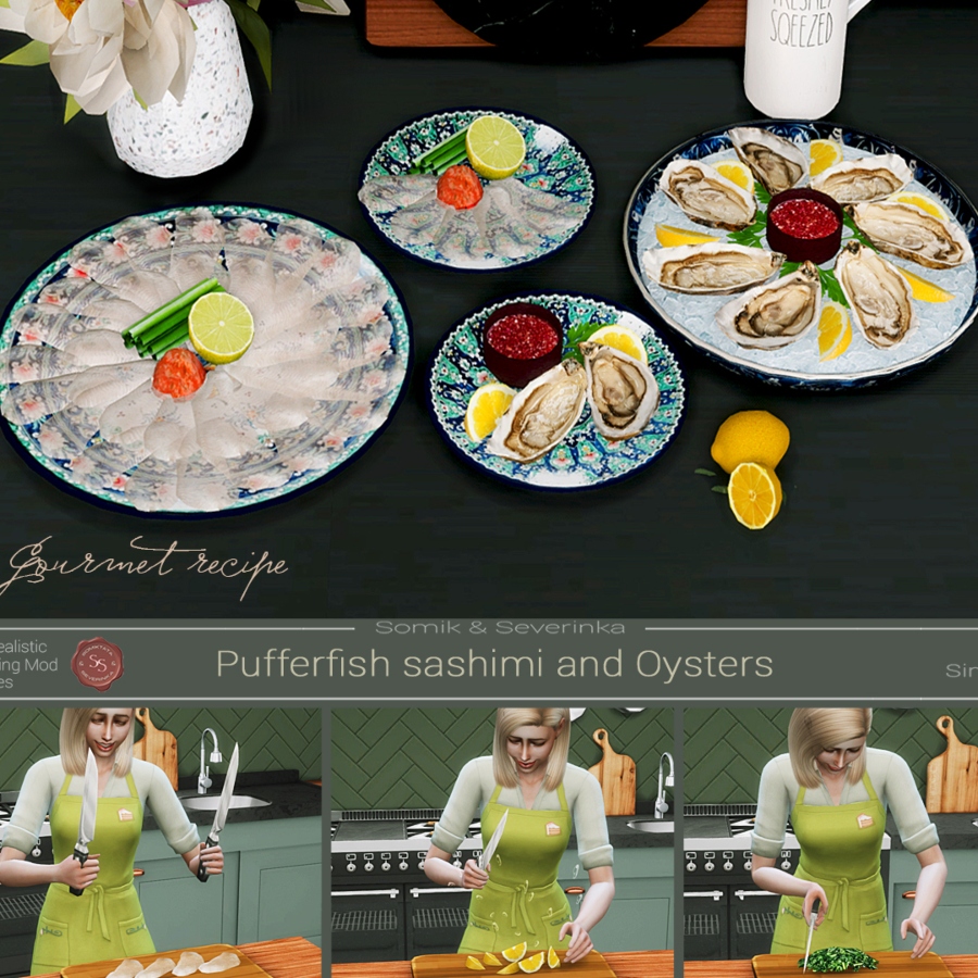Download Oyster and puffer fish sashimi by somik_severinka Spanish