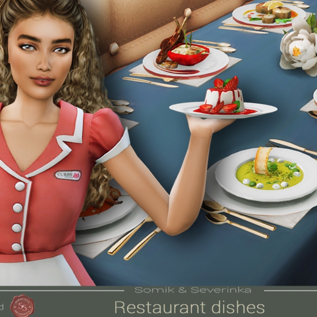 Gourmet Dishes For The Restaurant By Somik Severinka Translation Into Spanish The Sims Mods