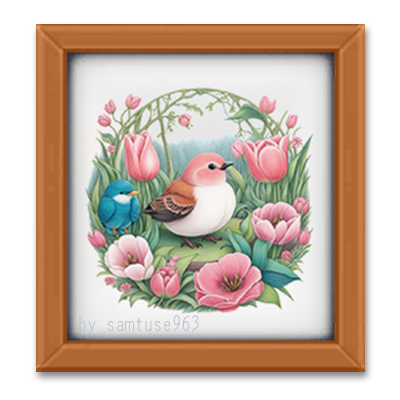 Bird Square Color Sketch #4 Samtuse963 logo