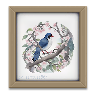 Bird Square Color Sketch #5 Samtuse963 logo