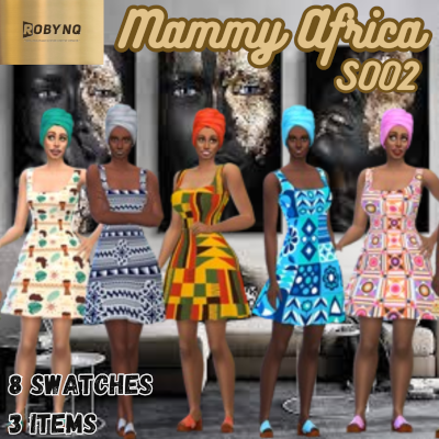 Download Mammy Africa S002 dress set - The Sims 4 Mods - CurseForge