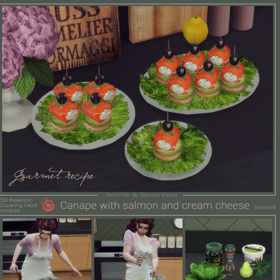 Salmon and Cream Cheese Canapes by somik_severinka Spanish translation
