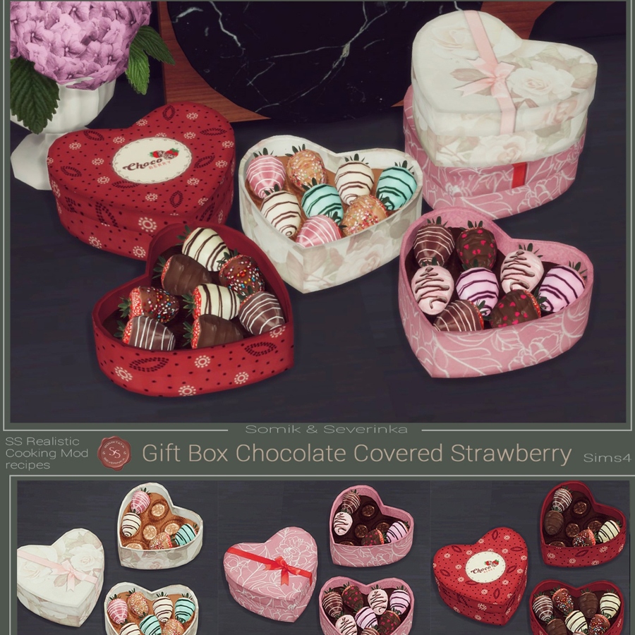 Gift Boxes "Chocolate Covered Strawberry" by Somik Severinka Spanish