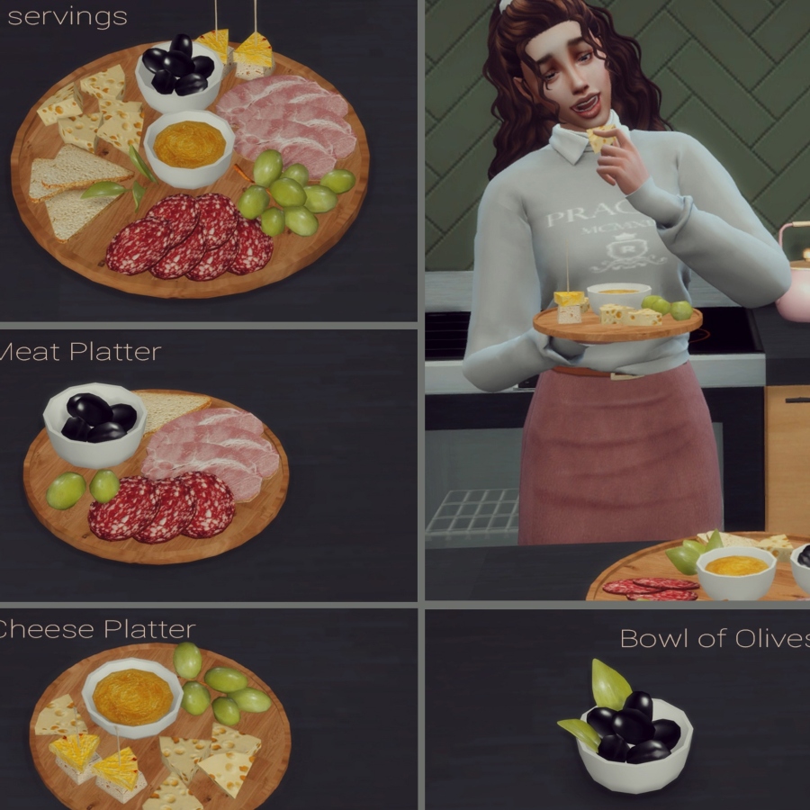 Cheese And Meat Platter By Somik Severinka Spanish Translation The Sims Mods Curseforge