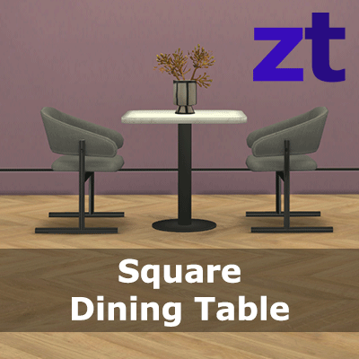 ZT Canfranc Square Dining Table - The Sims 4 Build / Buy - CurseForge