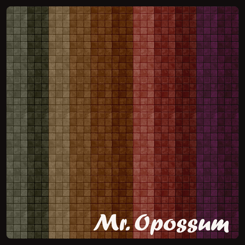 Mr.Opossum retro color square wall The Sims 4 Build / Buy