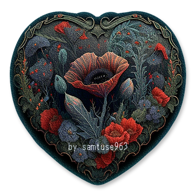 Classic Flower Heart Dance Rug #3 Samtuse963 logo