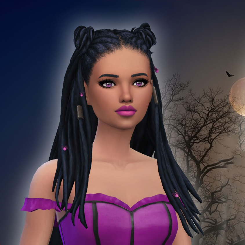 Halloween Hairstyle + Spider Accessory - The Sims 4 Create a Sim ...