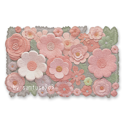 Cute Flower Rectangular Dance Rug #1 Samtuse963 logo