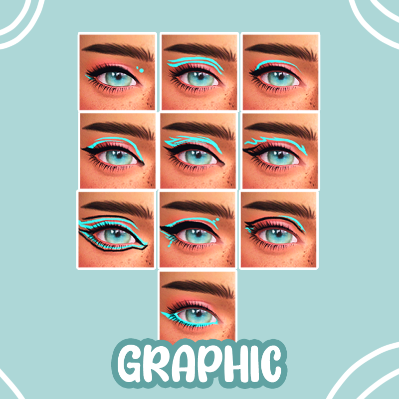 Install Graphic ♡ An Eyeliner Collection By Peachyfaerie The Sims 4