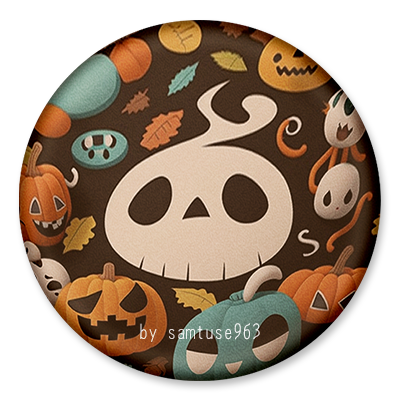 Halloween Round Dance Rug #2 Samtuse963 logo
