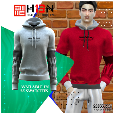 Letter Print Fleece Lined Drawstring Hoodie - The Sims 4 Create a Sim ...