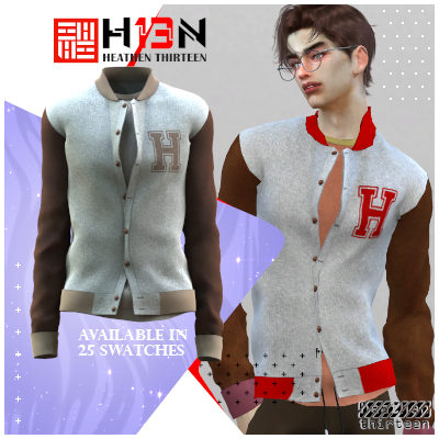 Leather Sleeves and Badge Bomber Jacket - The Sims 4 Create a Sim ...