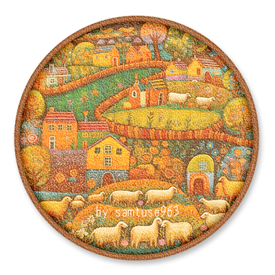 Childlike Round Dance Rug #1 Samtuse963 logo